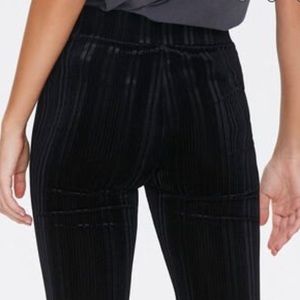 Velvet flare stretch pants Forever 21 size M. 32 inch inseam